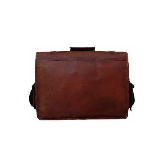 Brown Leather Crossbody Bag For School. Salmon Alder