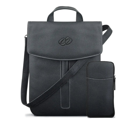 MacCase Premium Leather Crossbody Tablet Bag Ochre Eurybia