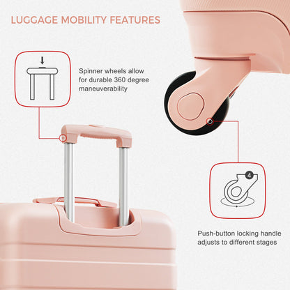 5-Piece Luggage Set with Expandable Travel Bag - Includes 16", 20",