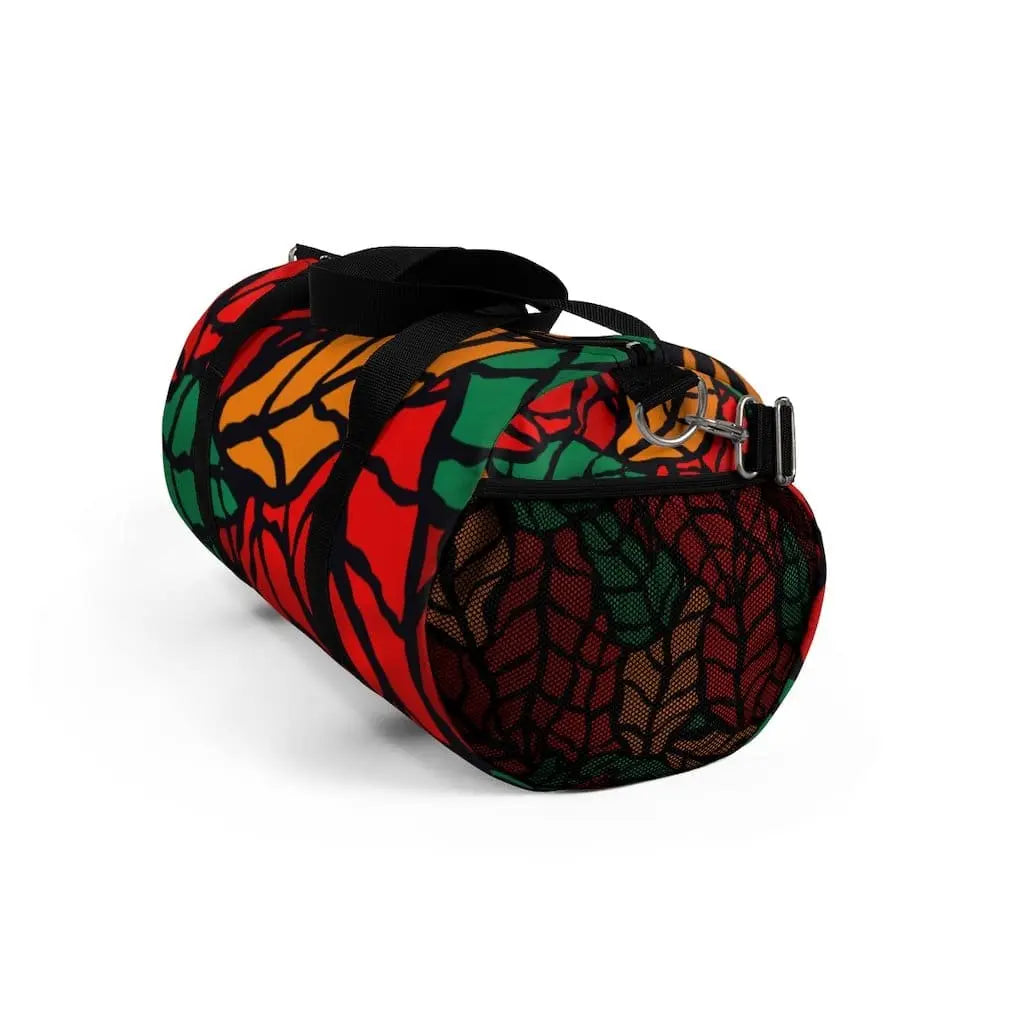 Duffel Bag - Carry on Luggage - Autumn Red Leaves Grey Coco
