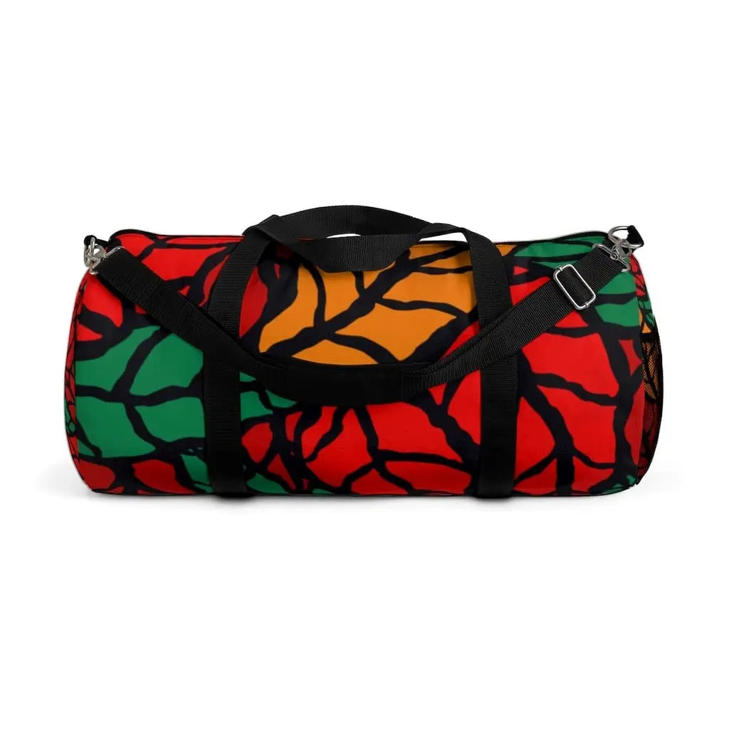 Duffel Bag - Carry on Luggage - Autumn Red Leaves Grey Coco