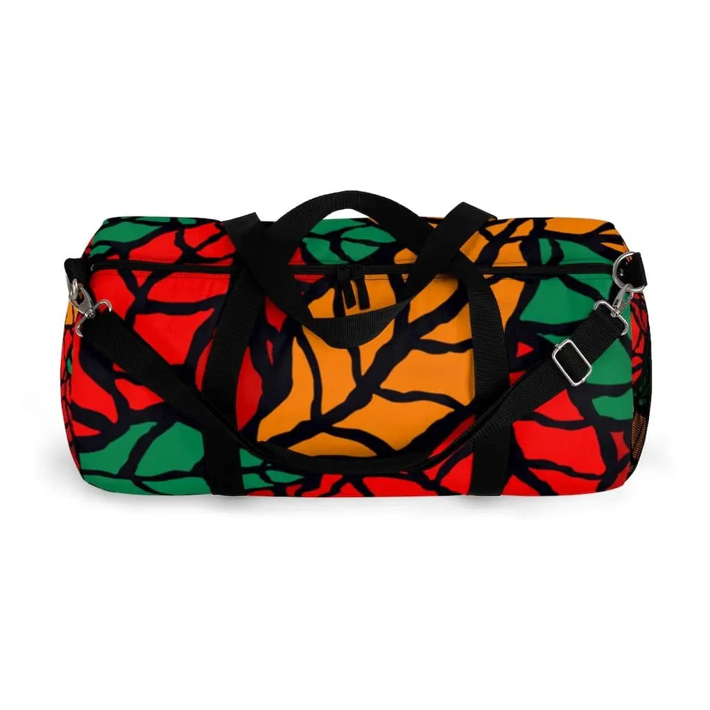 Duffel Bag - Carry on Luggage - Autumn Red Leaves Grey Coco