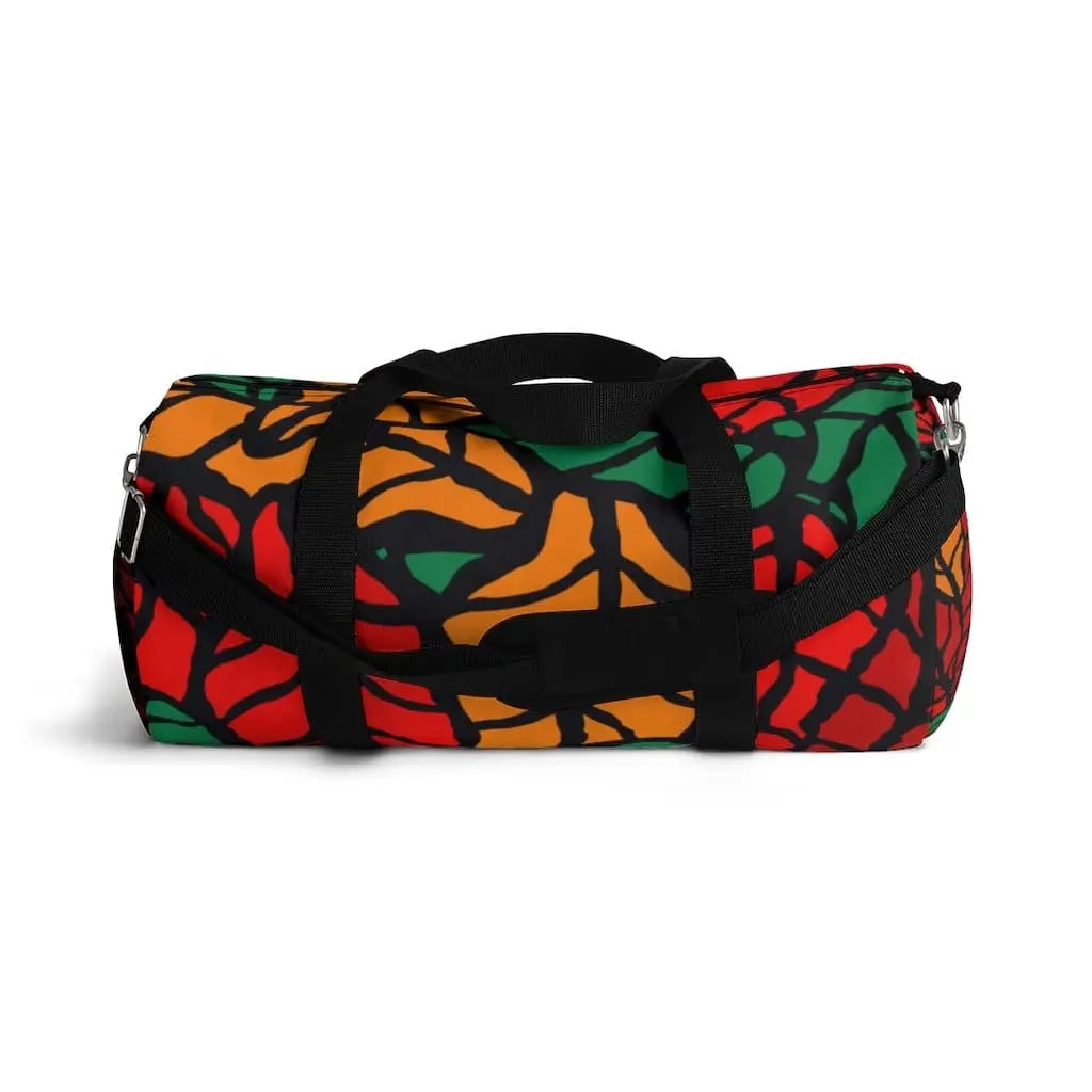 Duffel Bag - Carry on Luggage - Autumn Red Leaves Grey Coco