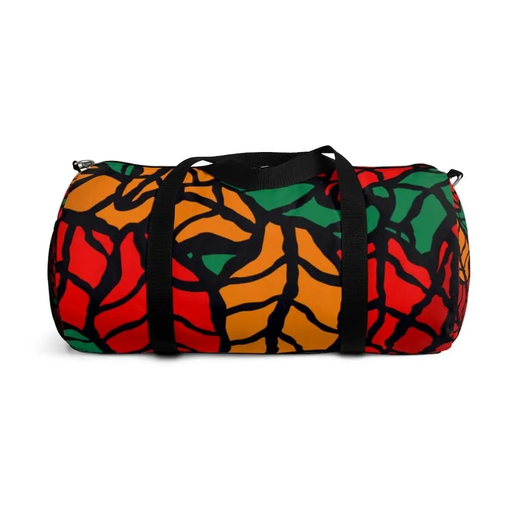 Duffel Bag - Carry on Luggage - Autumn Red Leaves Grey Coco