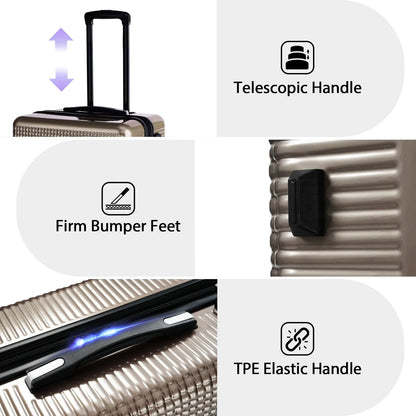 Luggage Sets 3 Piece Hardshell Suitcases with Wheels, Lightweight