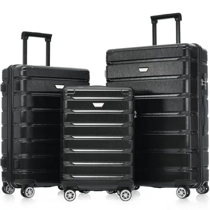 Hardshell Luggage Set 3 Piece, Durable ABS+PC Travel Suitcase with