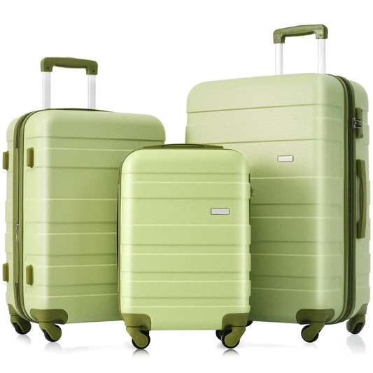 Luggage Sets New Model  ABS Hardshell 3pcs Clearance Luggage Hardside Sangria Beech
