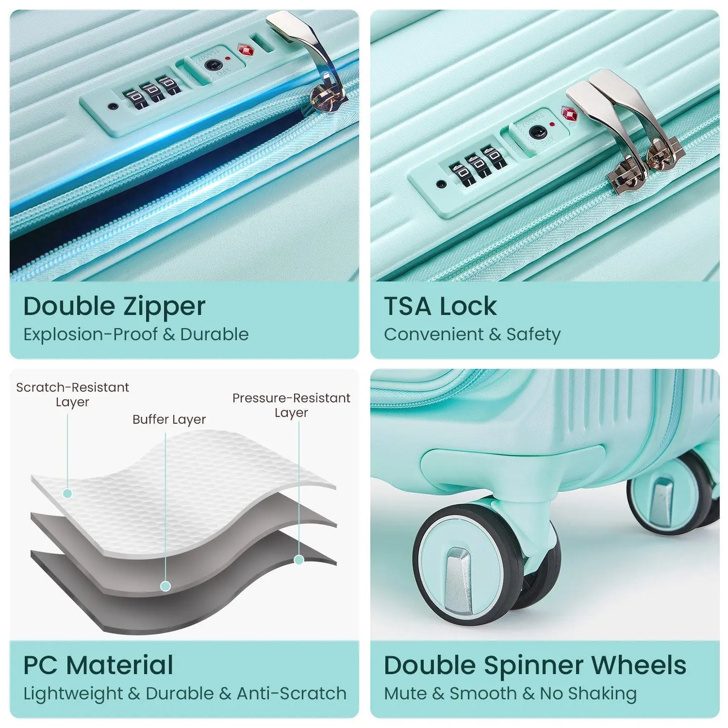 Luggage Sets 3 Piece(20/24/28), Expandable Carry On Luggage with TSA Sangria Beech