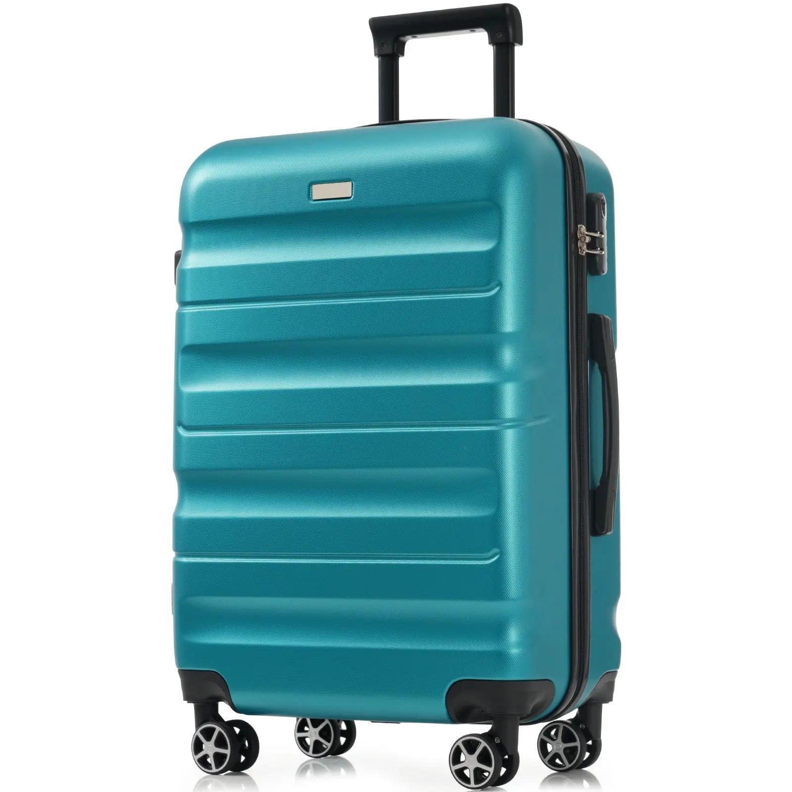 Hardshell ABS Luggage Set - Lightweight & Durable Suitcases with Dual Sangria Beech