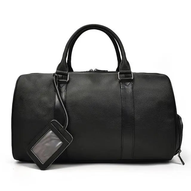 The Endre Weekender | Vintage Leather Duffle Bag Jade Gaia