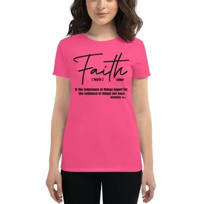 Womens T-Shirts, Faith Is The Substance Of Things Hoped For, Black